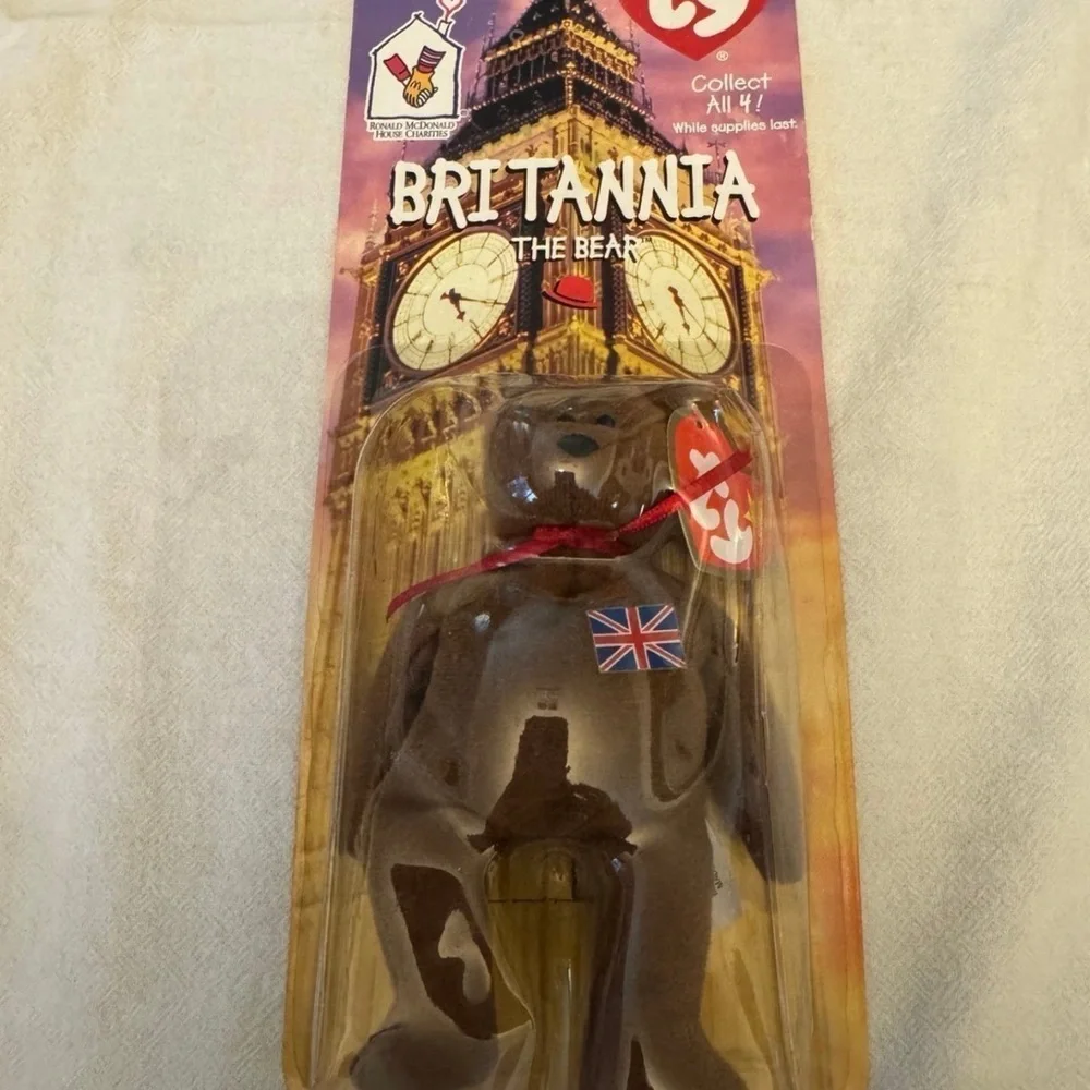 Ty Beanie Babies Britannia The Bear McDonald’s 1997 Collectible Great Britain